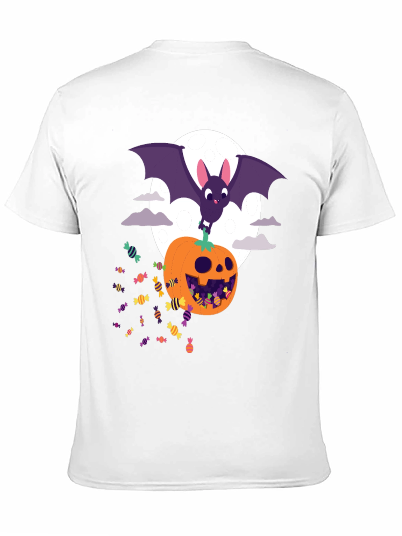 Halloween Bat & Pumpkin Candy T-Shirt