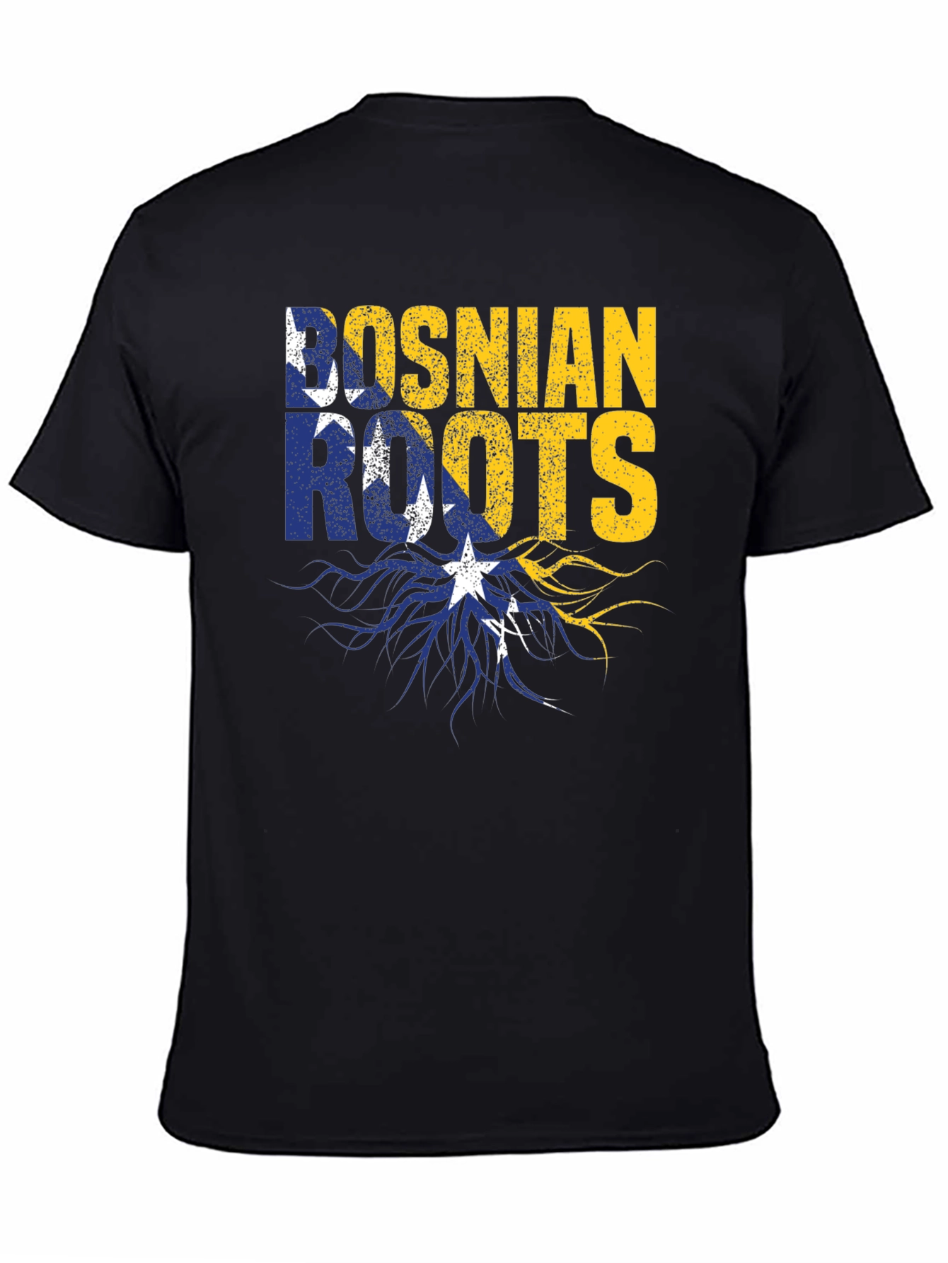 Bosnian Roots Graphic Tee - Black Cotton Blend