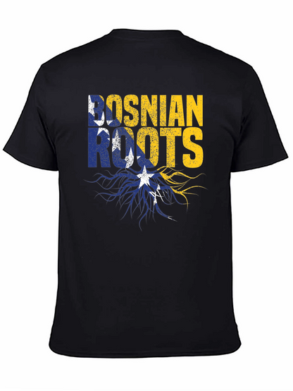 Bosnian Roots Graphic Tee - Black Cotton Blend
