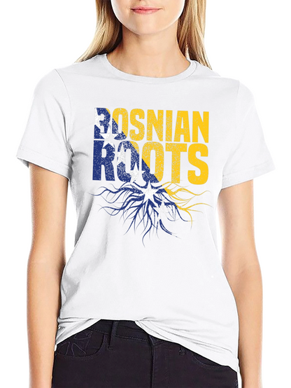 Bosnian Roots Graphic Tee - Black Cotton Blend