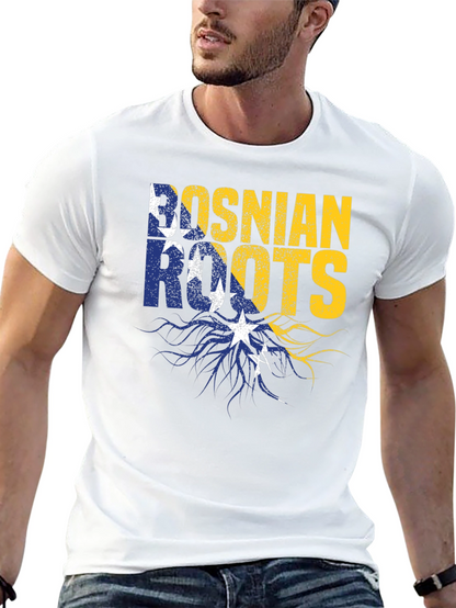 Bosnian Roots Graphic Tee - Black Cotton Blend