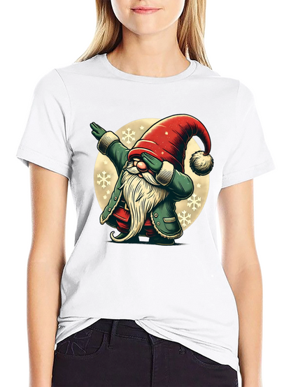 Dabbing Christmas Gnome Graphic Tee