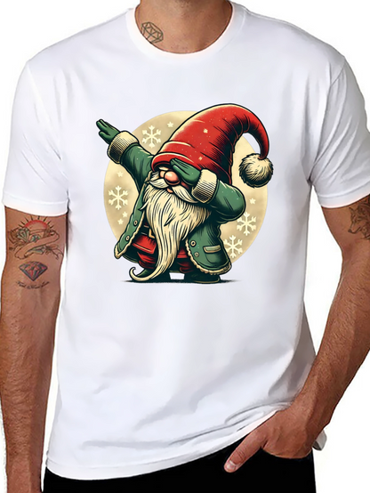 Dabbing Christmas Gnome Graphic Tee