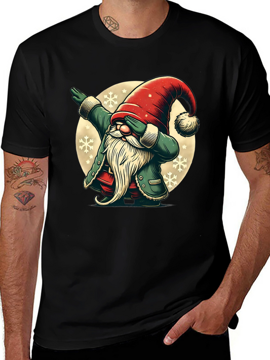 Dabbing Christmas Gnome Graphic Tee