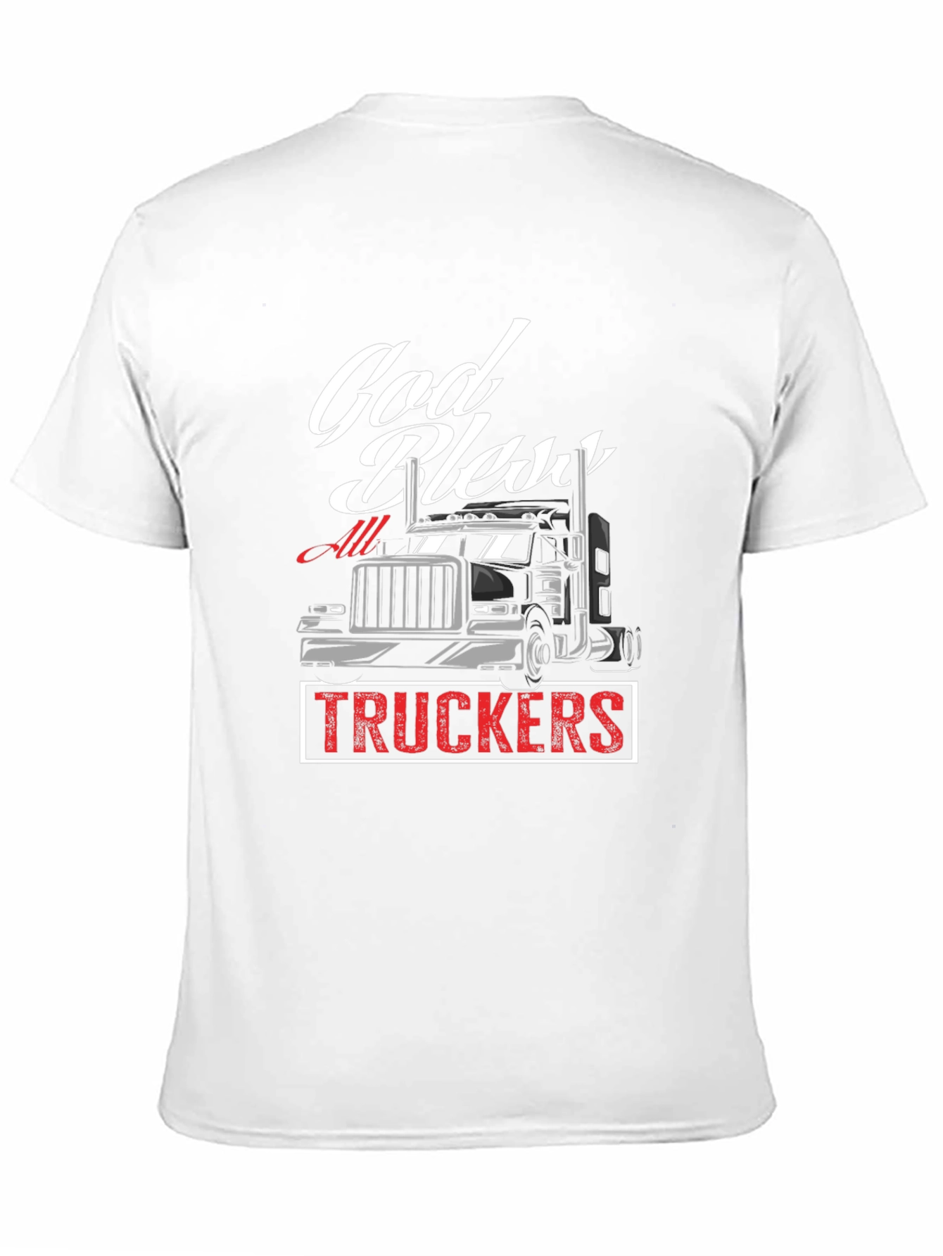 God Bless All Truckers Black T-Shirt