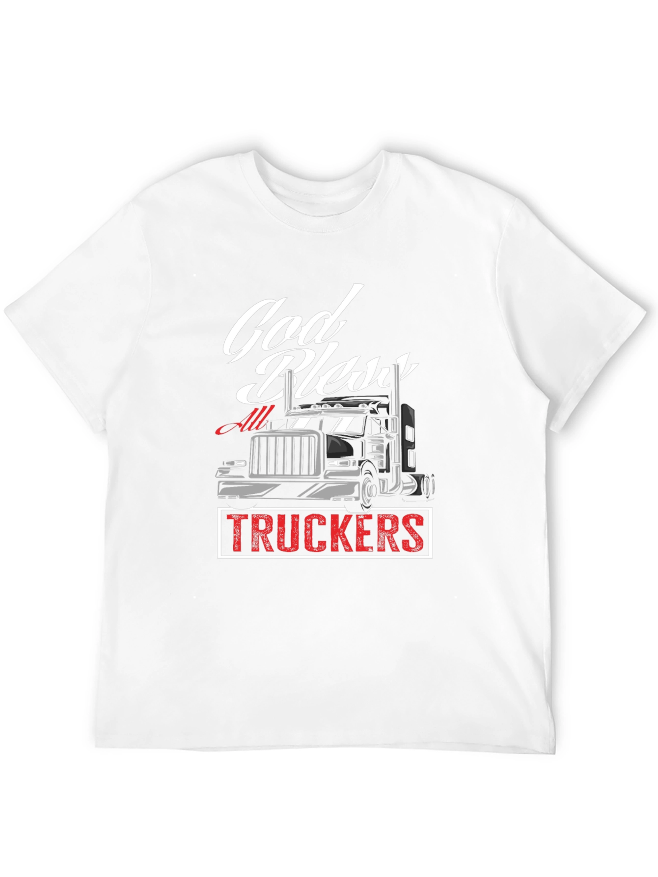 God Bless All Truckers Black T-Shirt