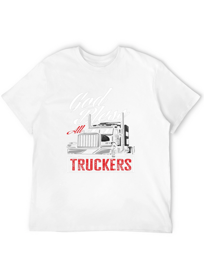 God Bless All Truckers Black T-Shirt