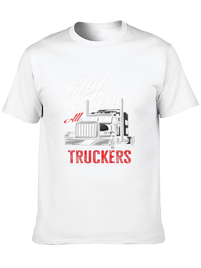 God Bless All Truckers Black T-Shirt