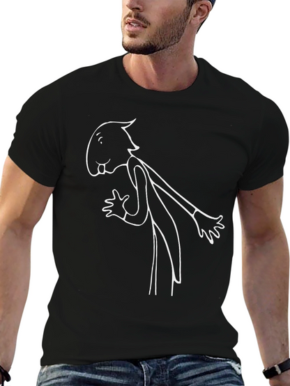 Black Cartoon Graphic Tee