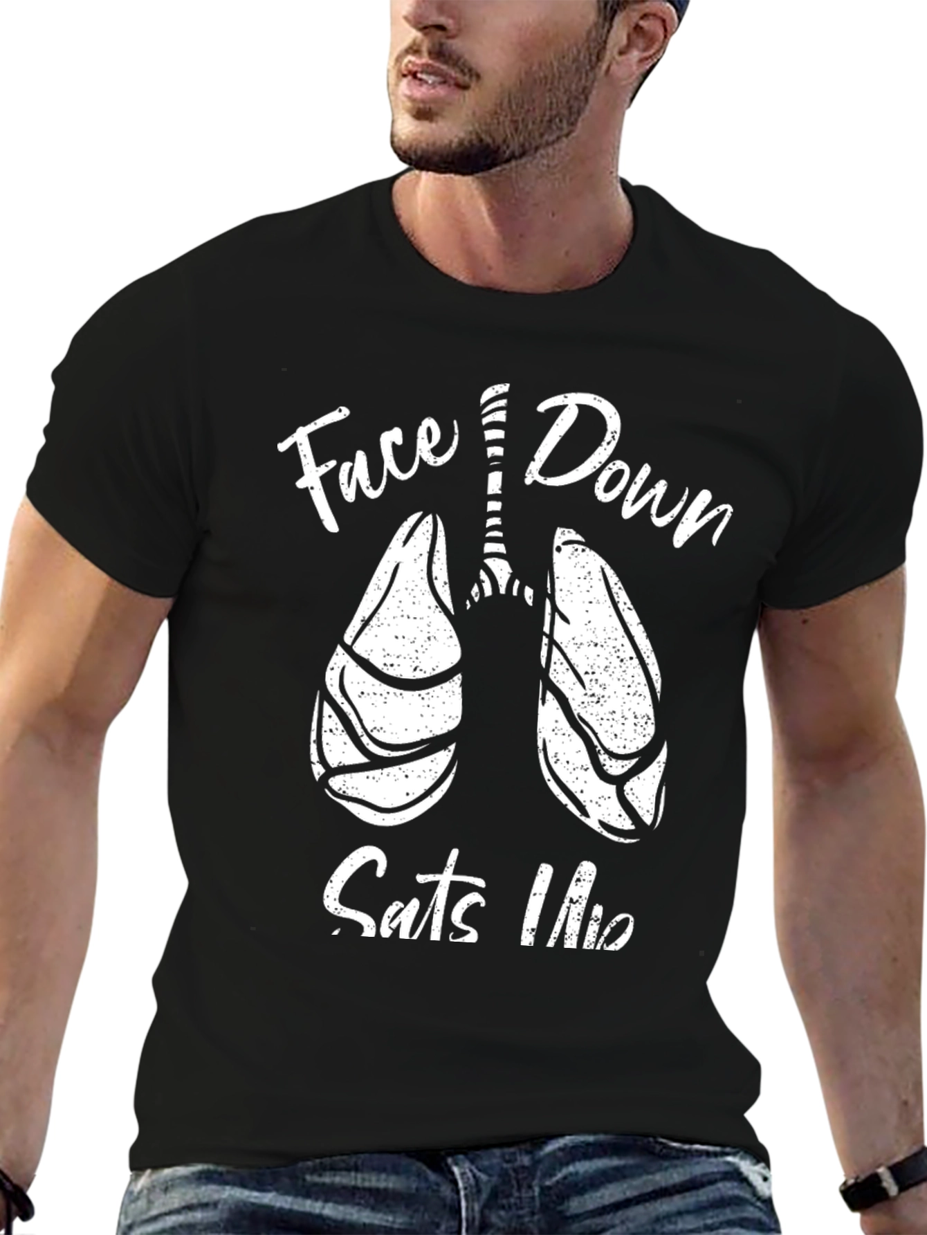 Face Down Sats Up Graphic Tee