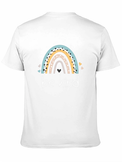 Be Kind Rainbow Graphic T-Shirt - Black