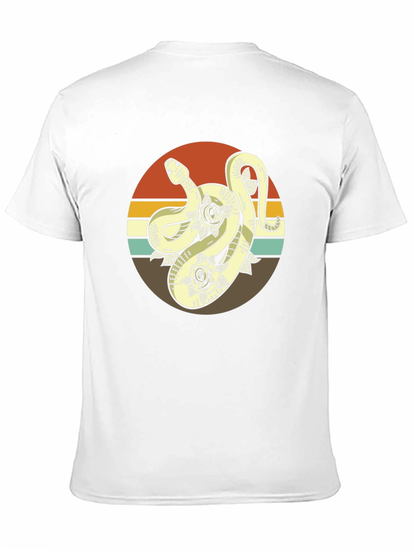 Retro Snake & Roses Graphic Tee