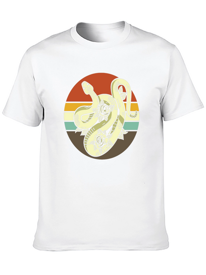 Retro Snake & Roses Graphic Tee