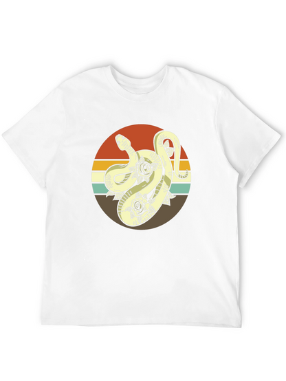 Retro Snake & Roses Graphic Tee