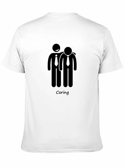 Caring Graphic Tee - Black Crew Neck Shirt