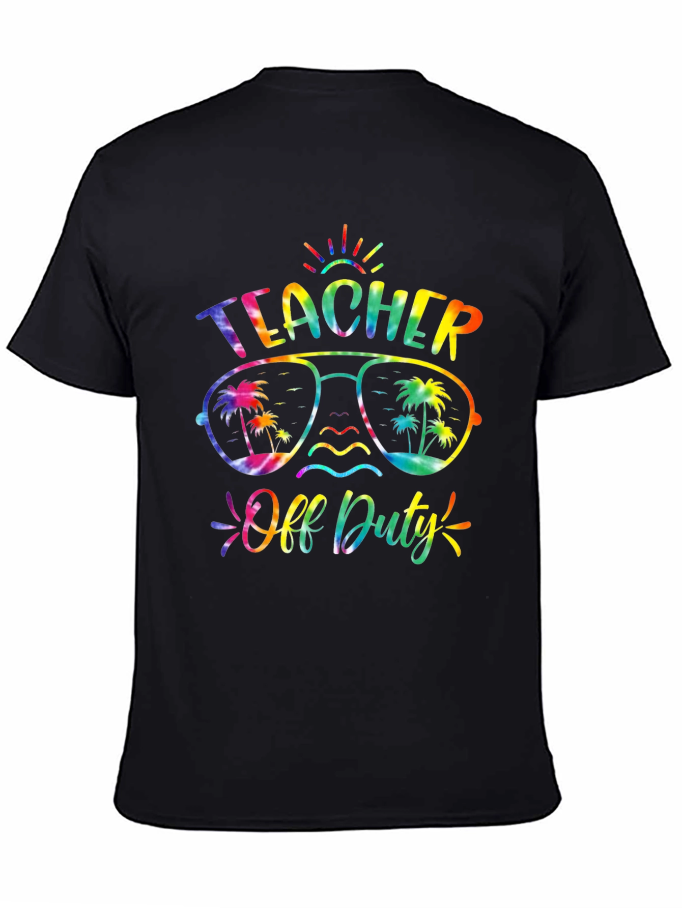 Teacher Off Duty Tie Dye Graphic Tee
