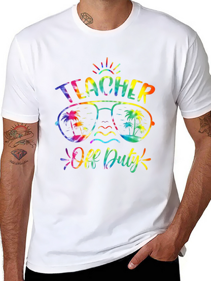 Teacher Off Duty Tie Dye Graphic Tee