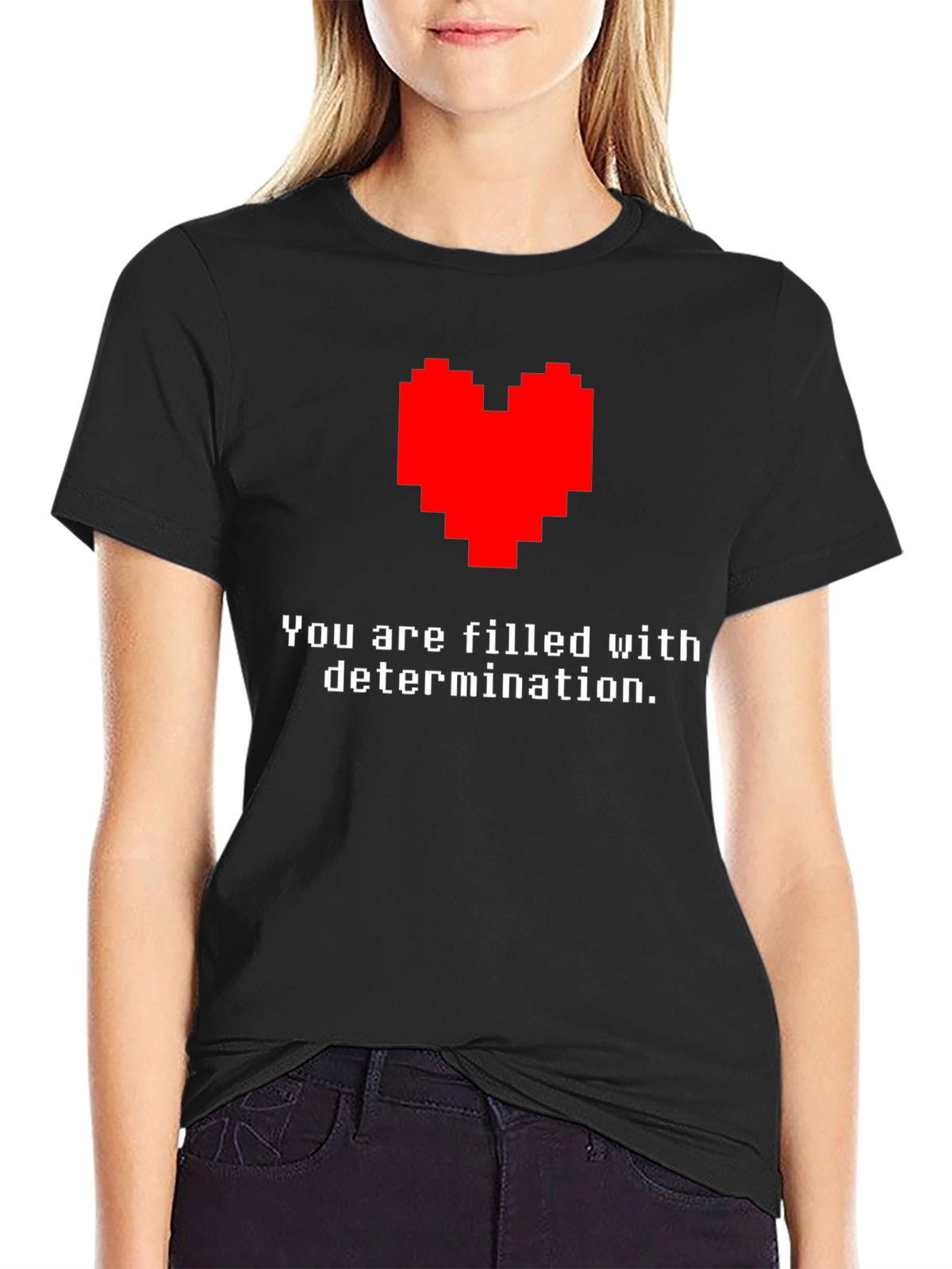 Determination Pixel Heart T-Shirt