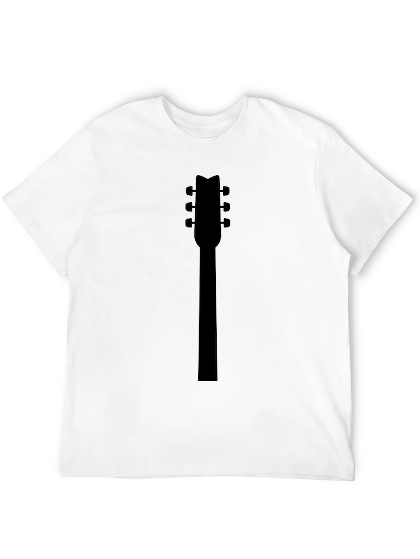 Guitar Headstock Black Graphic Tee