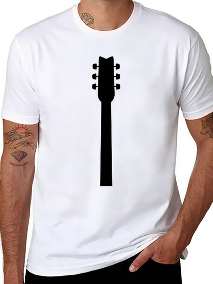 Guitar Headstock Black Graphic Tee
