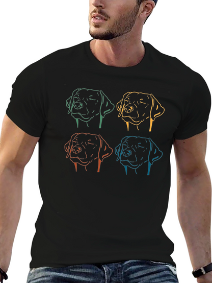 Dog Line Art Graphic Tee - Unisex