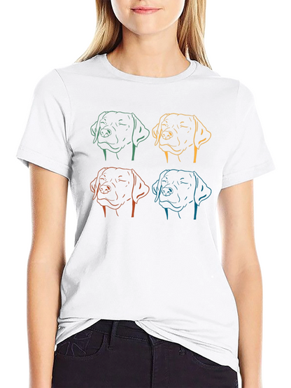 Dog Line Art Graphic Tee - Unisex