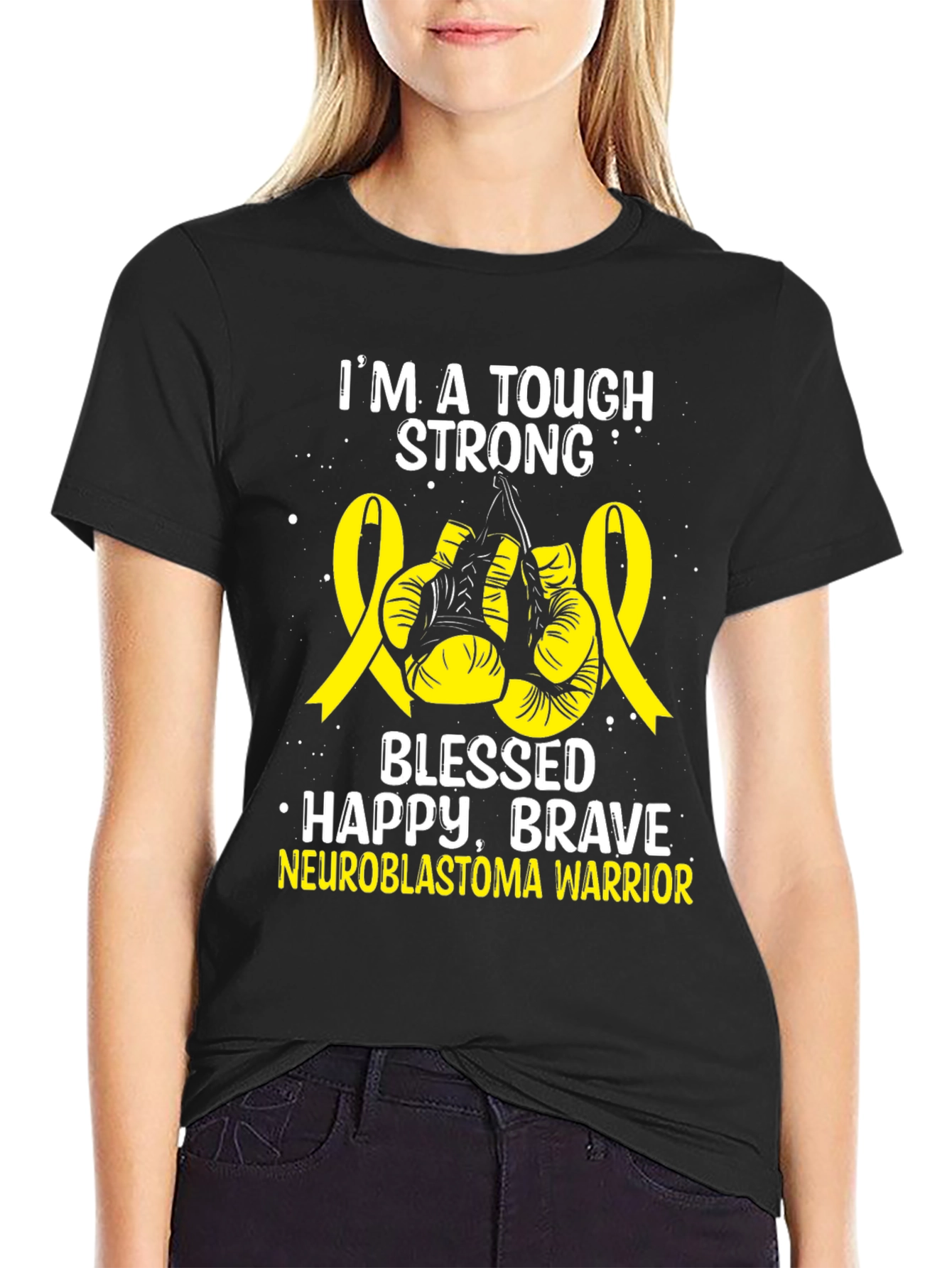 Neuroblastoma Warrior T-Shirt - Tough Strong Brave