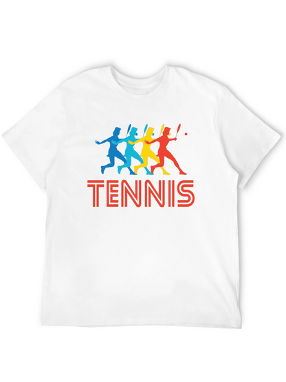 Retro Tennis Player Graphic T-Shirt