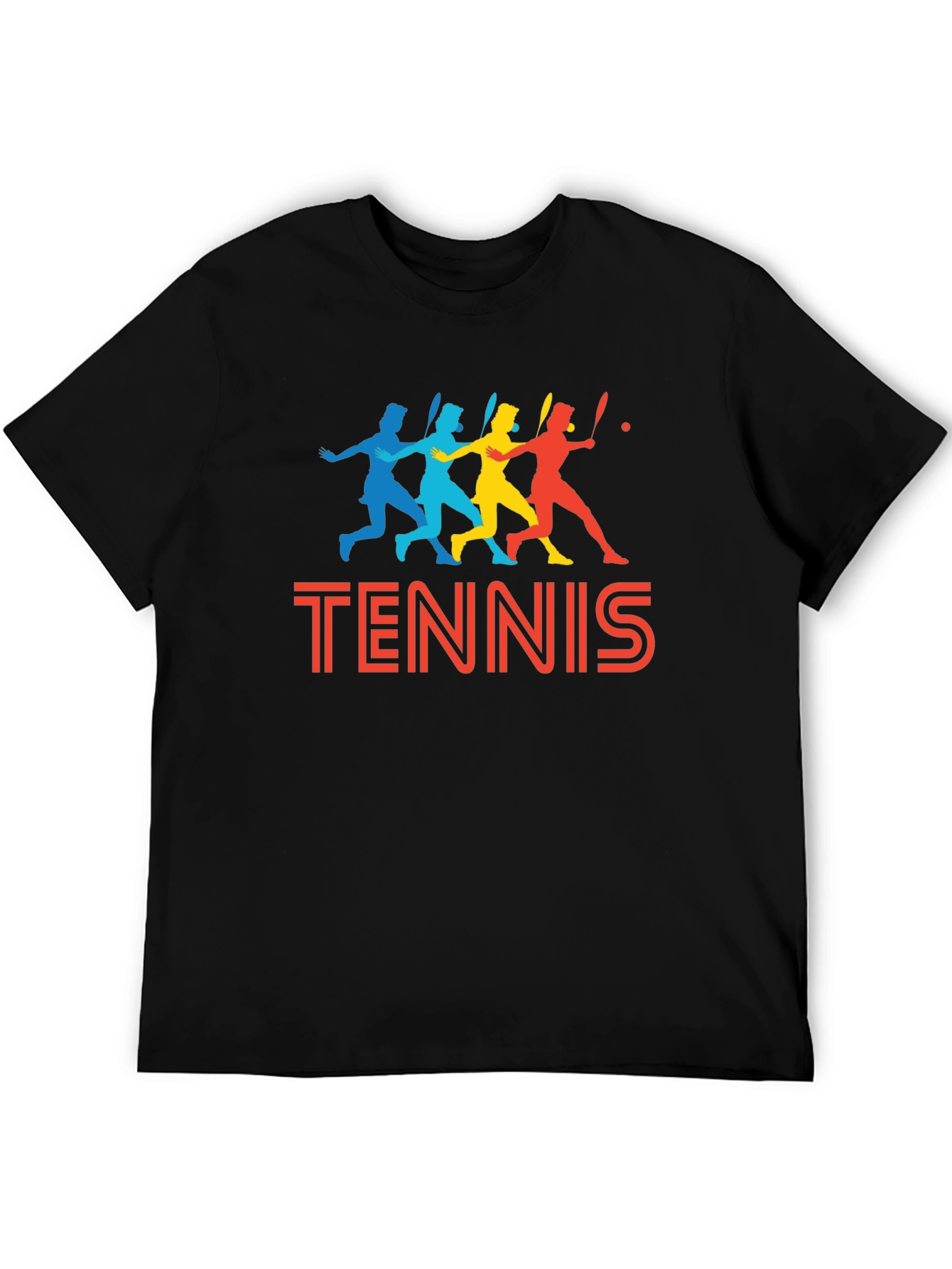 Retro Tennis Player Graphic T-Shirt