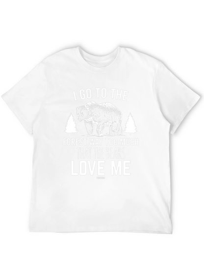 Mens Black Bear Graphic Tee - Forest Lover