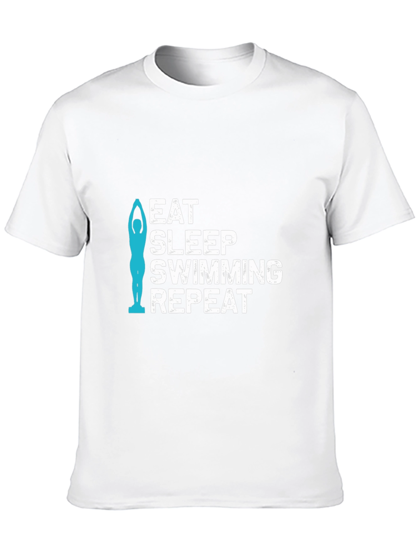 Eat Sleep Swimming Repeat Black T-Shirt