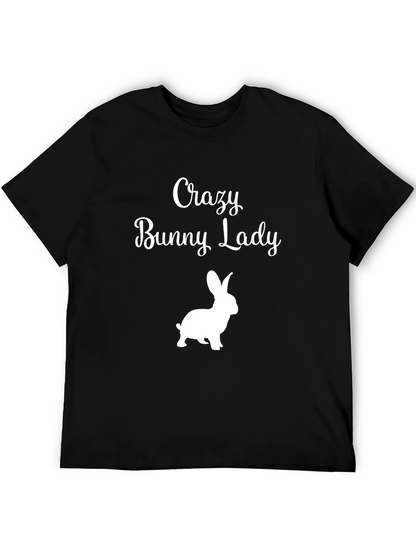 Crazy Bunny Lady Graphic T-Shirt
