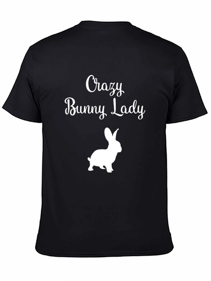 Crazy Bunny Lady Graphic T-Shirt