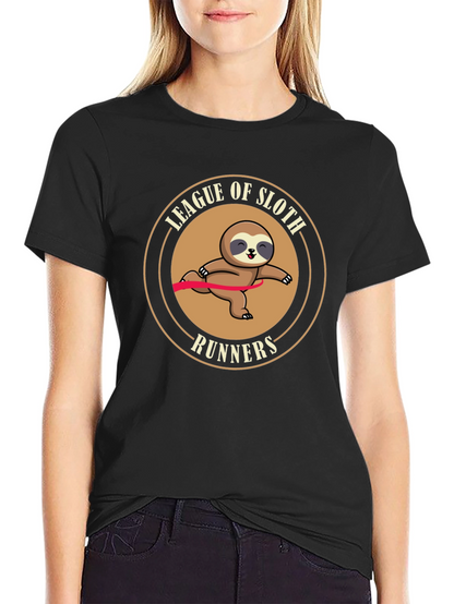 League of Sloth Runners Black T-Shirt