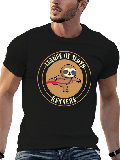 League of Sloth Runners Black T-Shirt