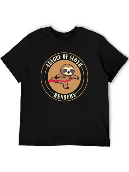 League of Sloth Runners Black T-Shirt