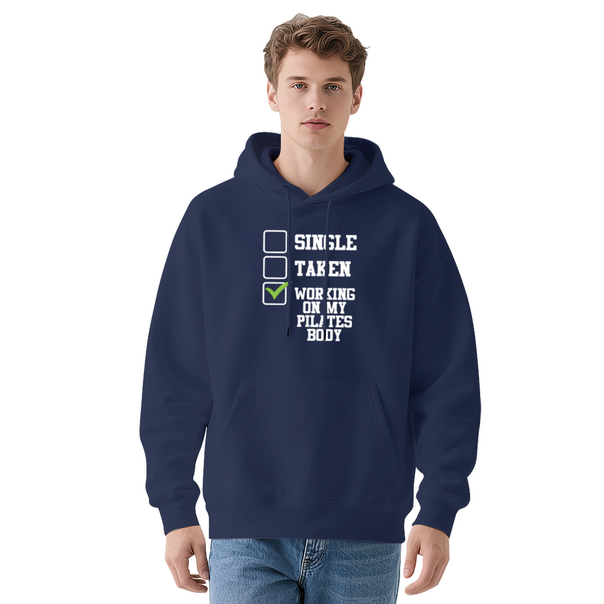 Funny Working On My Pilates Body Checklist Hoodie