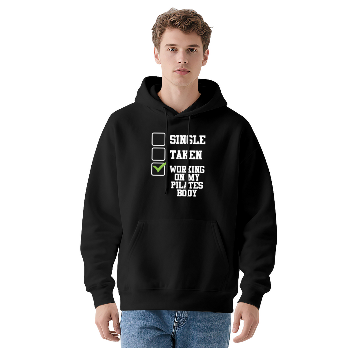 Funny Working On My Pilates Body Checklist Hoodie