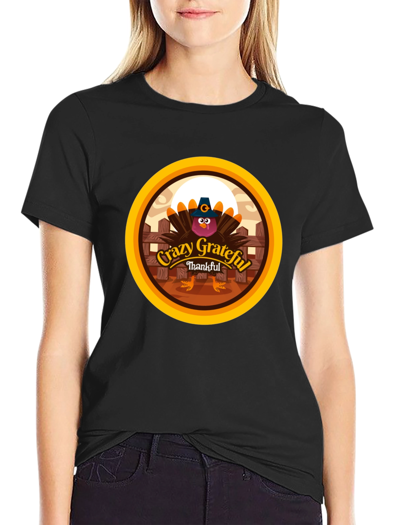 Crazy Grateful Thankful Turkey T-Shirt