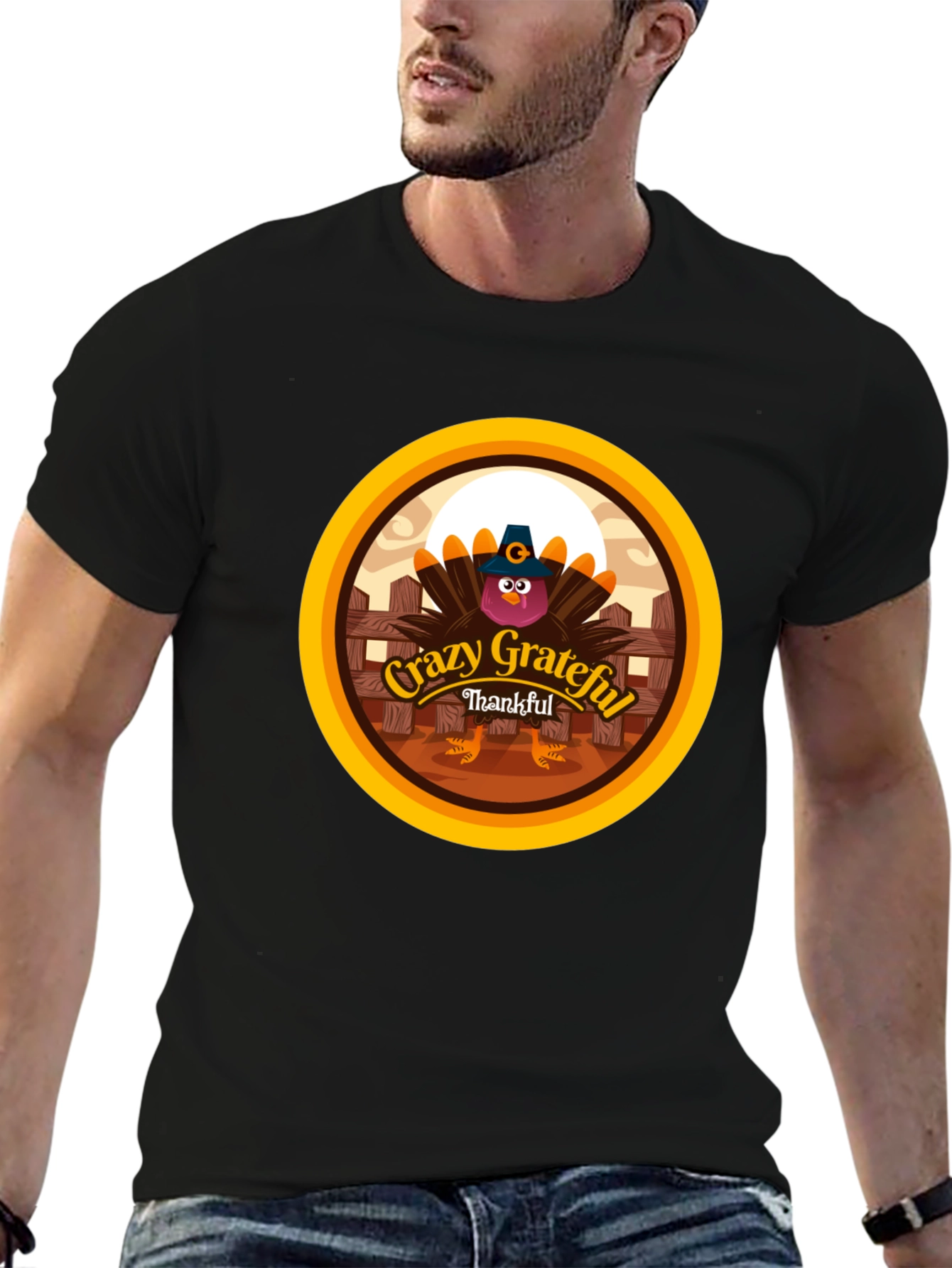 Crazy Grateful Thankful Turkey T-Shirt