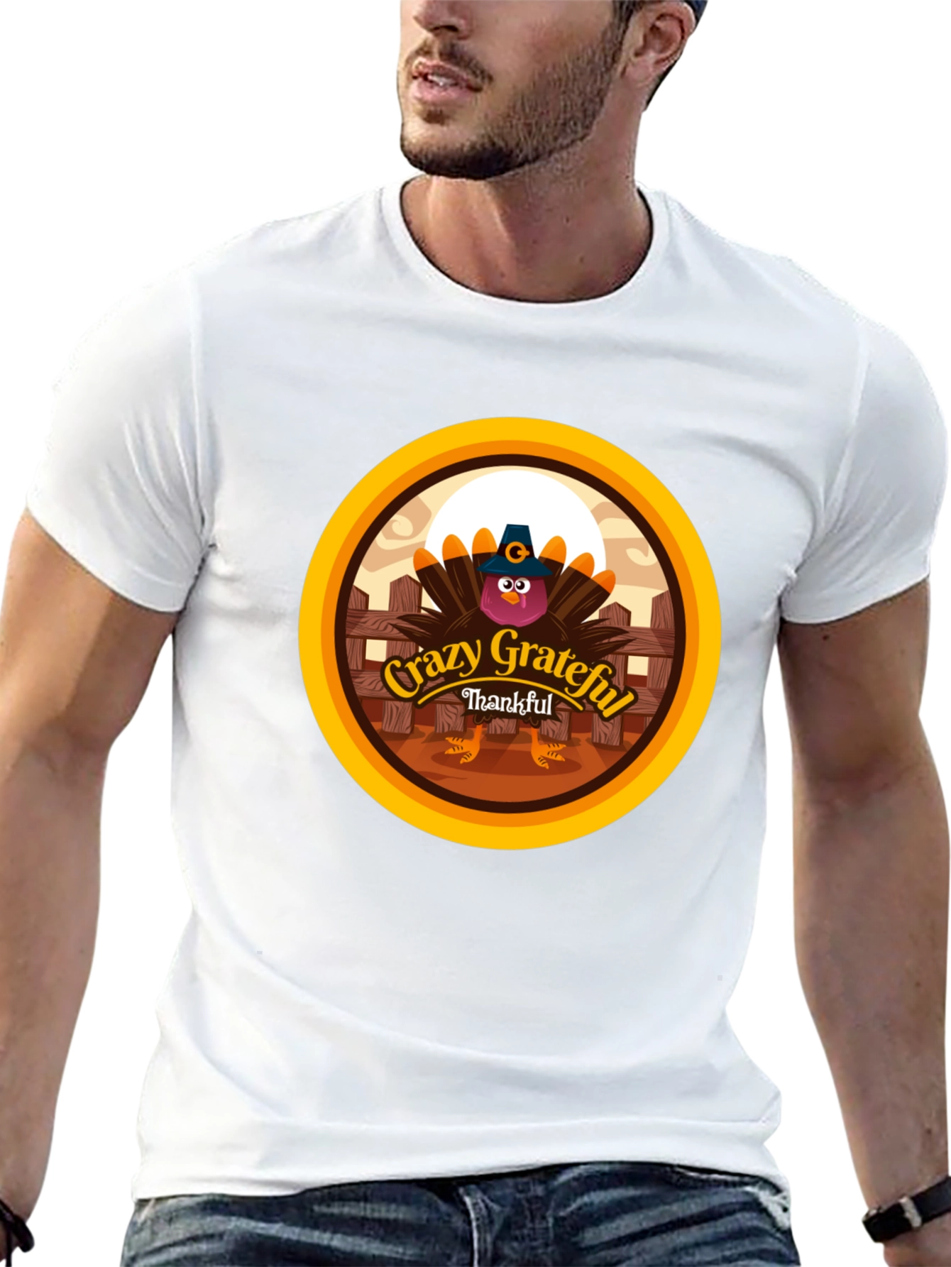 Crazy Grateful Thankful Turkey T-Shirt
