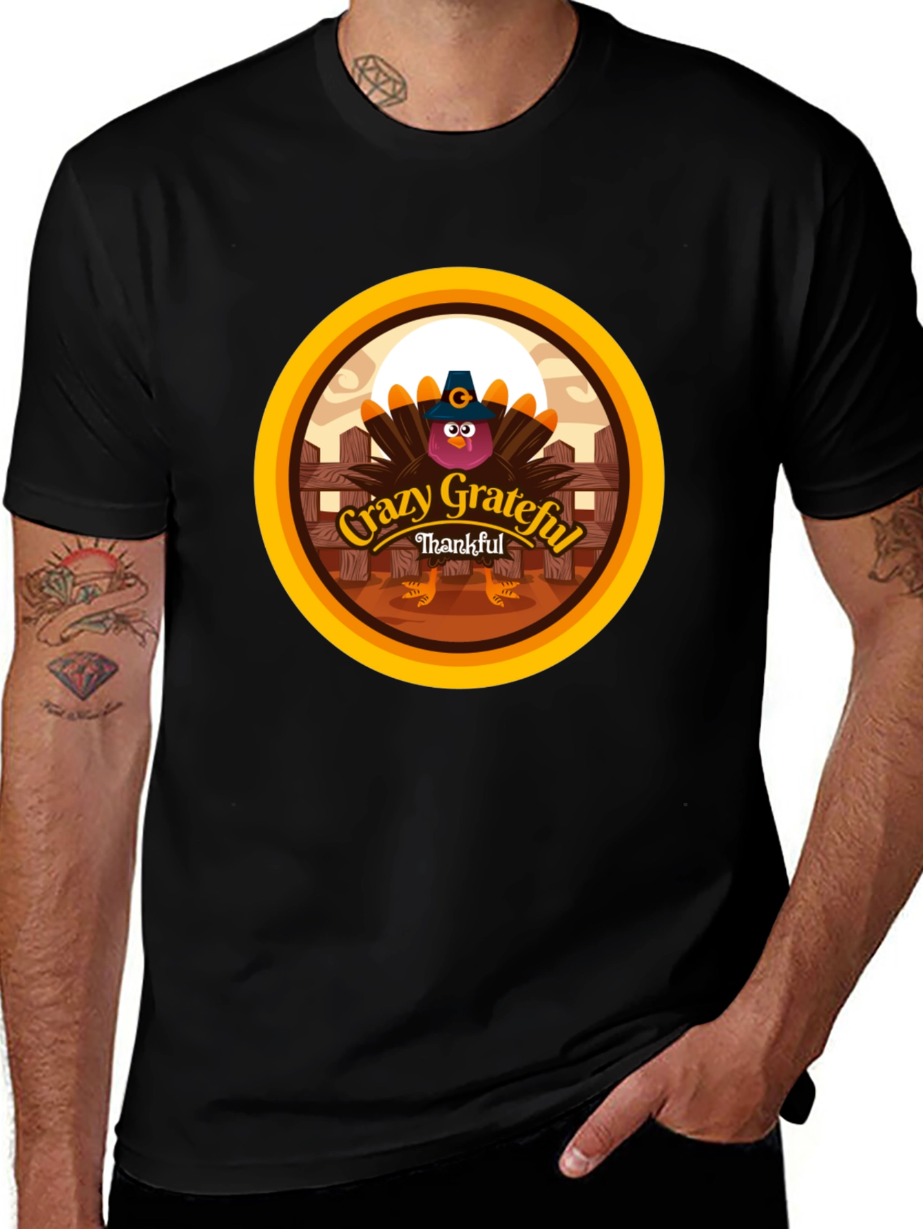 Crazy Grateful Thankful Turkey T-Shirt