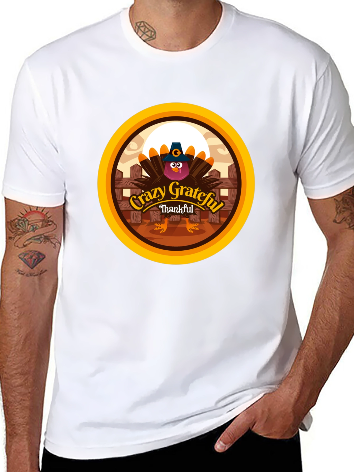 Crazy Grateful Thankful Turkey T-Shirt