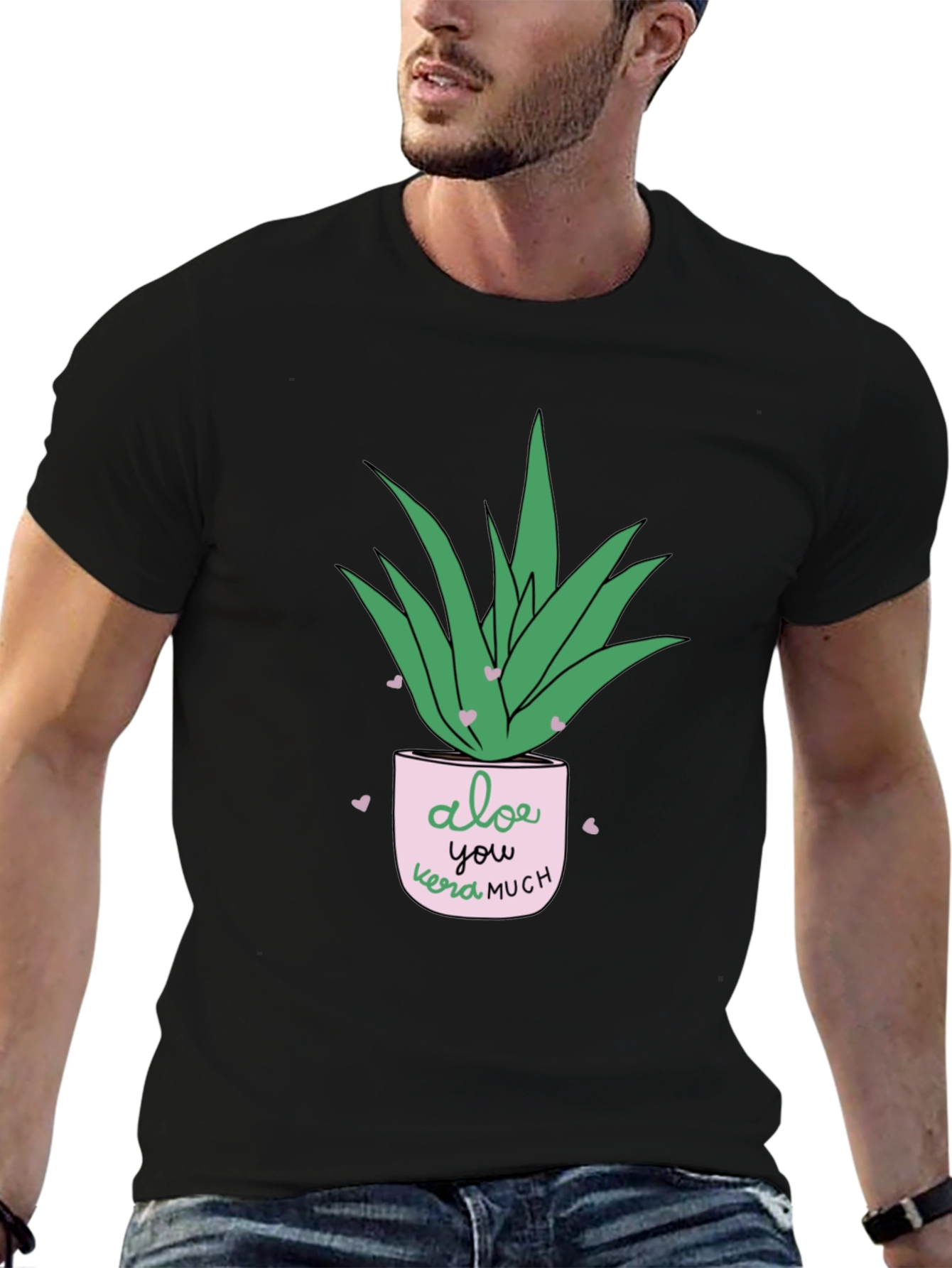 Aloe You Vera Much Black T-Shirt