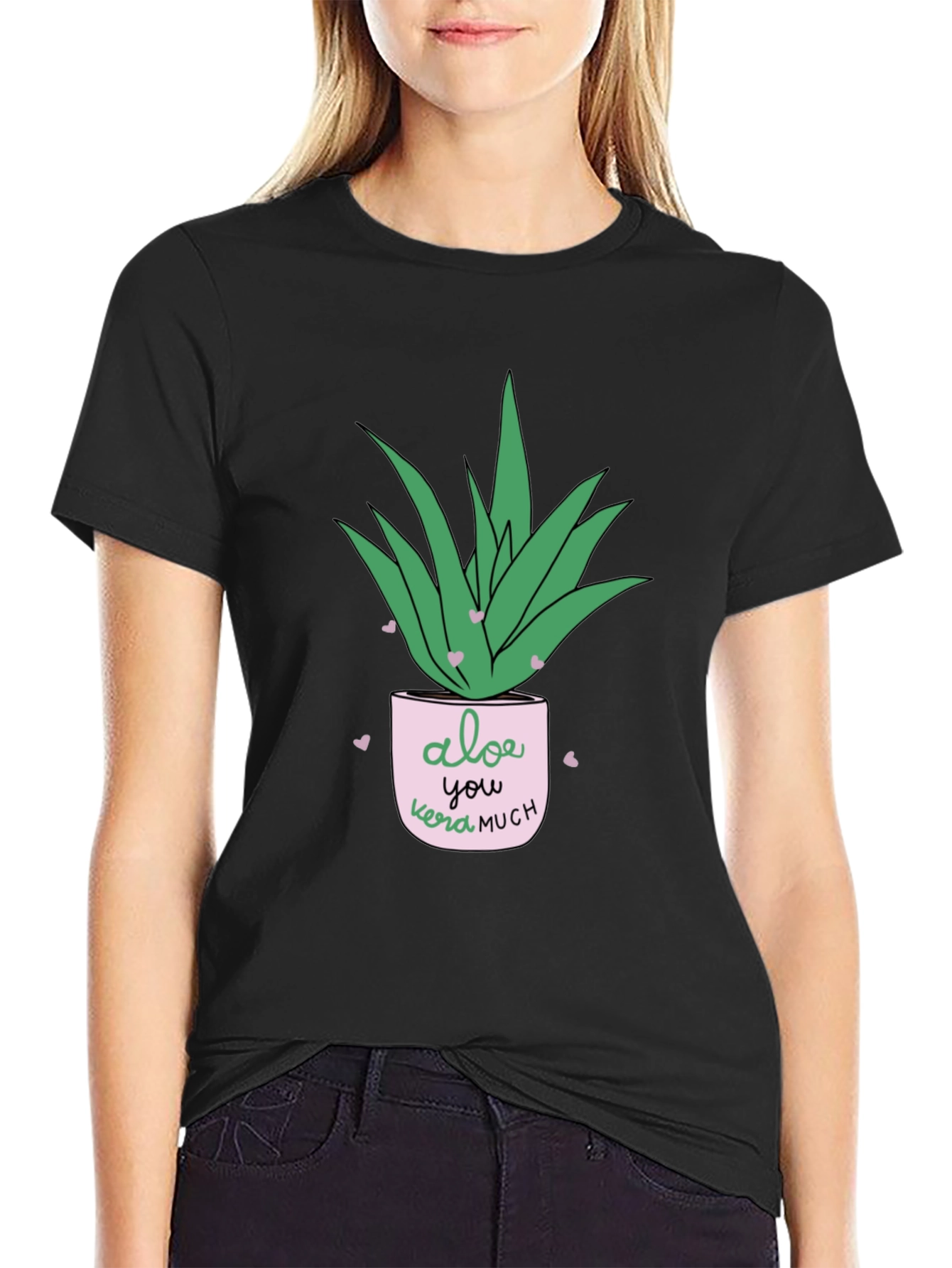 Aloe You Vera Much Black T-Shirt