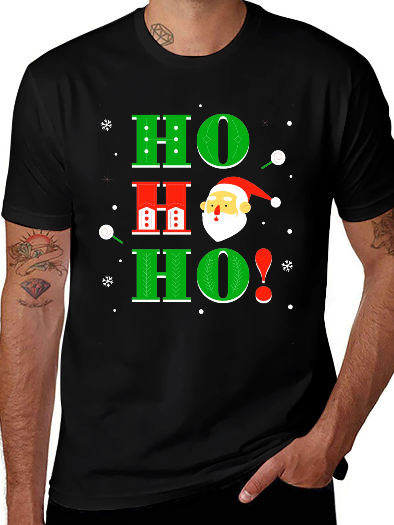 Festive Ho Ho Ho Santa T-Shirt