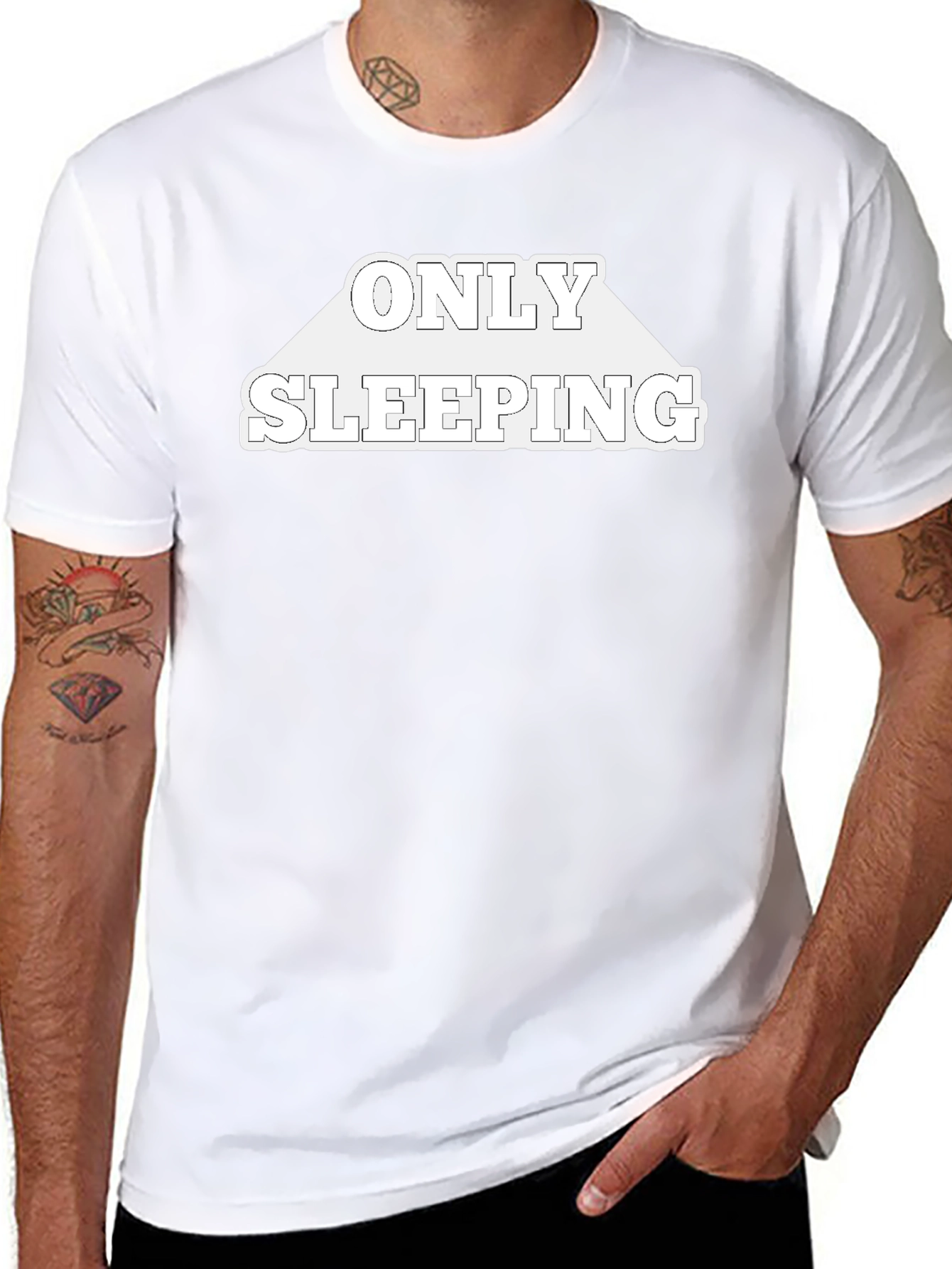 Only Sleeping Black Graphic Tee