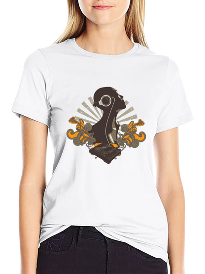DJ Silhouette Graphic Tee - Stylish Black T-Shirt