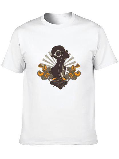 DJ Silhouette Graphic Tee - Stylish Black T-Shirt