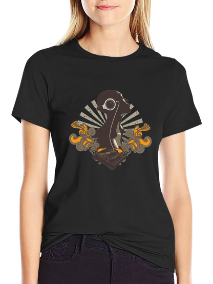 DJ Silhouette Graphic Tee - Stylish Black T-Shirt